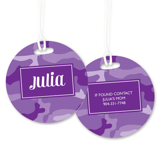 Purple Hunter Luggage Tags